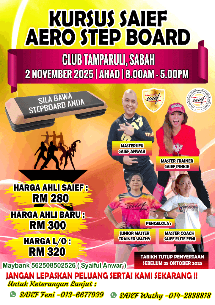 Kursus & Event SAIEF Malaysia Fitness Jun - Disember 2025 15 BLN 11 KURSUS SAIEF SABAH 2