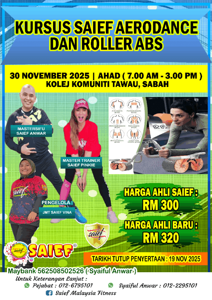 Kursus & Event SAIEF Malaysia Fitness Jun - Disember 2025 18 BLN 11 KURSUS SAIEF SABAH 30