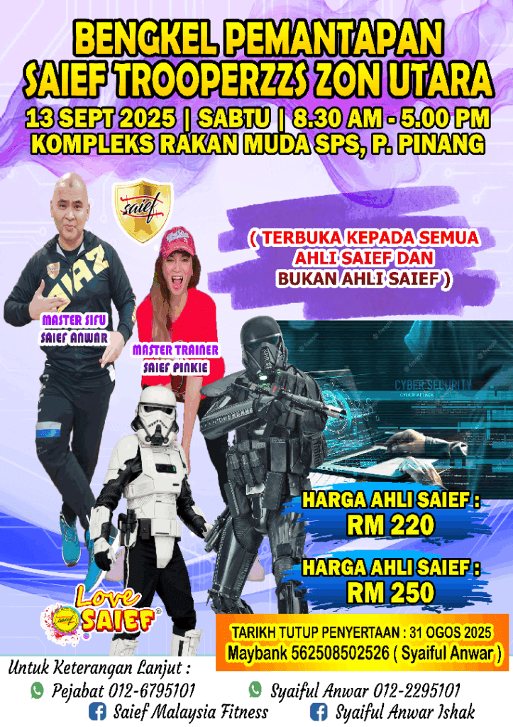 Kursus & Event SAIEF Malaysia Fitness Jun - Disember 2025 11 BLN 9 KURSUS PP 13