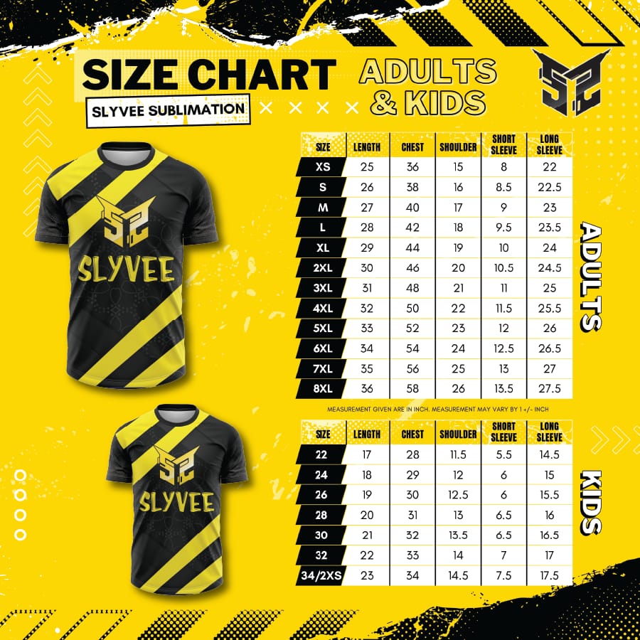 SIZE TSHIRT 2